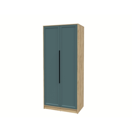 Шкаф распашной Тренд КТ-Ш2 (Дуб золотой ЛДСП/ Верде ЛМДФ) Ш918 В2128 Г547 Шкаф распашной Тренд КТ-Ш2 (Дуб золотой ЛДСП/ Верде ЛМДФ) Ш918 В2128 Г547